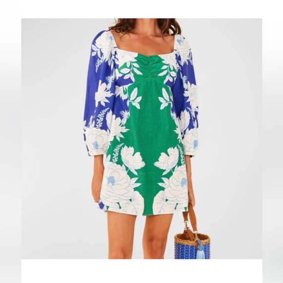 New FARM Rio Soft Garden Linen-Blend
Mini Dress - Picture 2 of 4